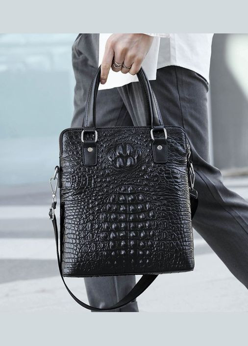 Чоловіча сумка планшетка з ручками рептилія з натуральної шкіри. No Brand (301212297)