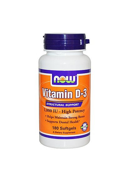 Желатинові капсули "Вітамін Д3" Vitamin D3 1000 IU 360шт (772423-136810) Now Foods (368610645)