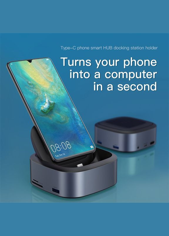 Док-станция Mate Docking Type-C Mobile Phone Intelligent HUB Expanded Socket |8 Ports, PD 49W, SD/Micro Baseus (277634817)