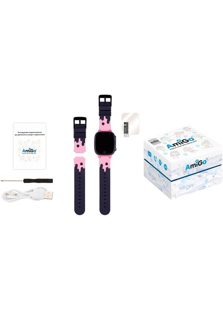 Смарт-годинник GO008 MILKY GPS WIFI Pink Amigo (306581626)