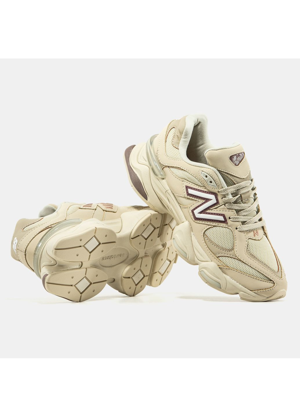 Бежевые демисезонные кроссовки мужские и женские new balance 9060 'bone sparrow' | нью беланс 9060 бежевые No Brand