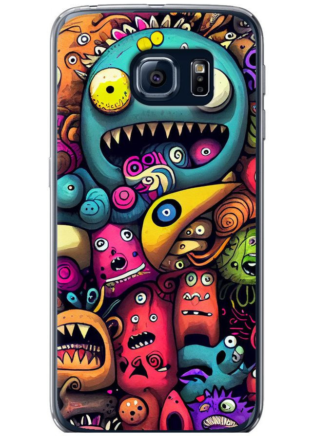 Силиконовый чехол 'Cмешные монстры' для Endorphone Samsung Galaxy S6 G920 (302393386)