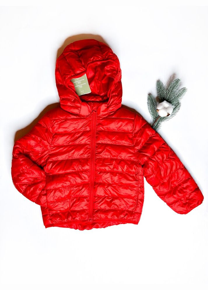 Красная демисезонная куртка 104 см красный артикул л257 H&M
