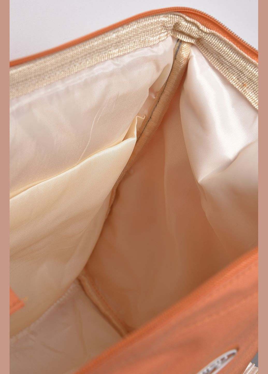 Жіночий рюкзак текстильний помаранчевого кольору Let's Shop (280938077)