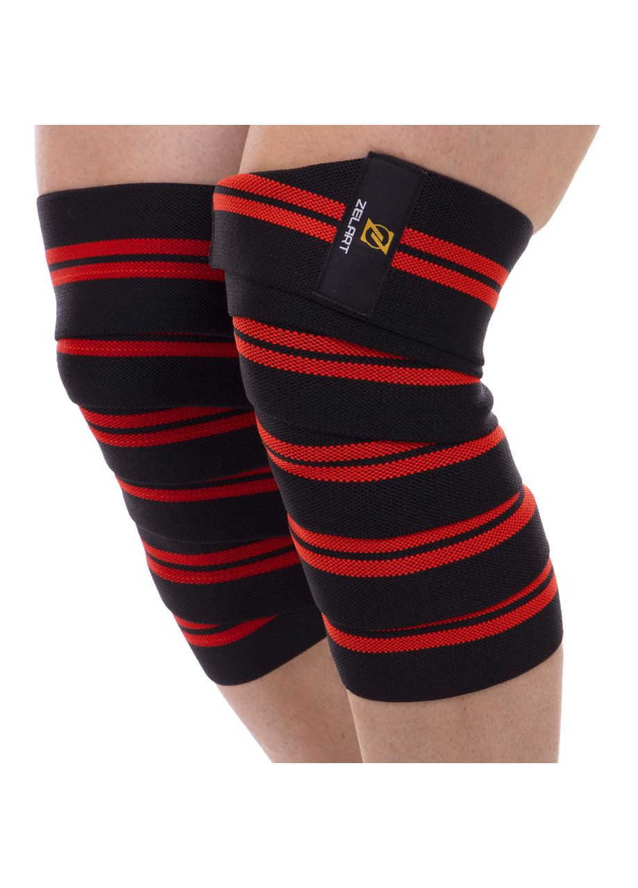 Колінні бинти для присідань (2шт) TA-2646 (MD1832) (PL, еластан, довжина-200см, ширина-8см) (TA-2646) Zelart (361439021)