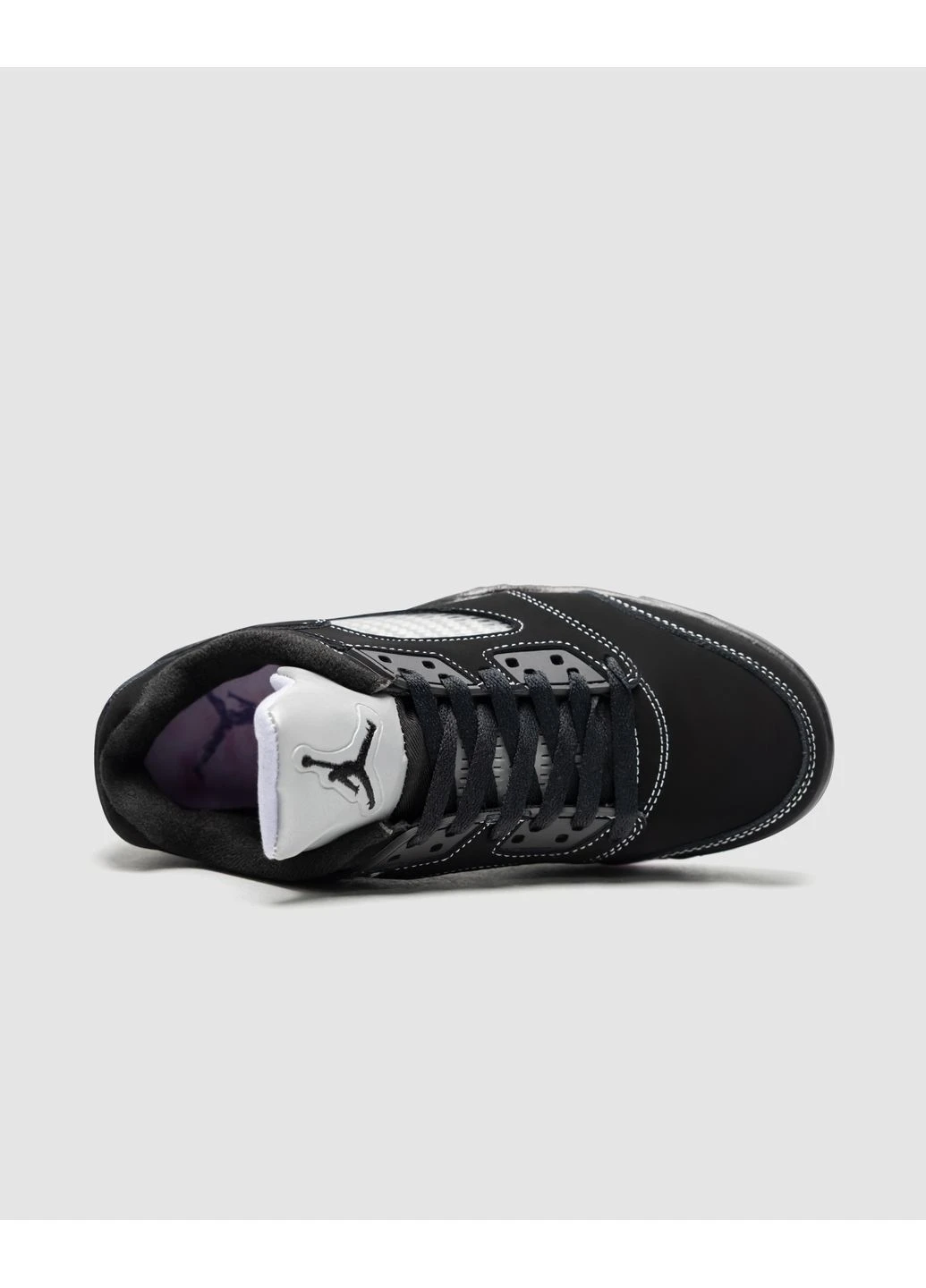 Черные демисезонные кроссовки мужские nike air jordan 5 low dongdan black найк аир джордан черные No Brand