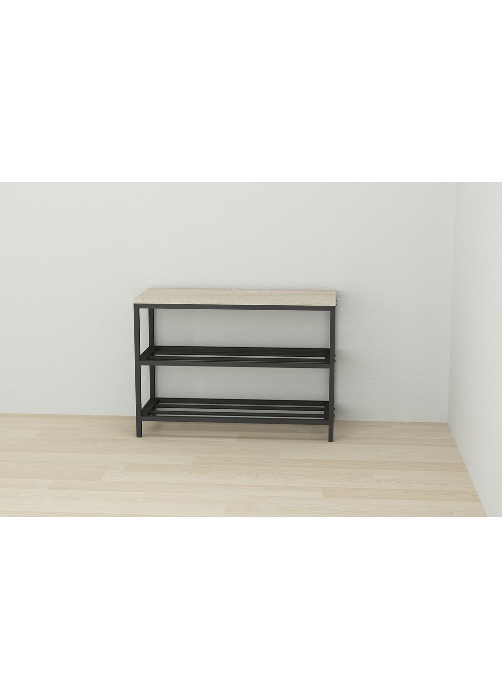 Банкетка универсальная Слайм 45x63x26 черный ДСП 16мм (FRD-104072) Ferrum-decor (353499721)