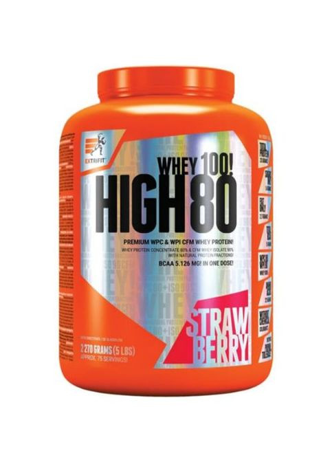 High Whey 80 2270 g /75 servings/ Strawberry Extrifit (292285426)