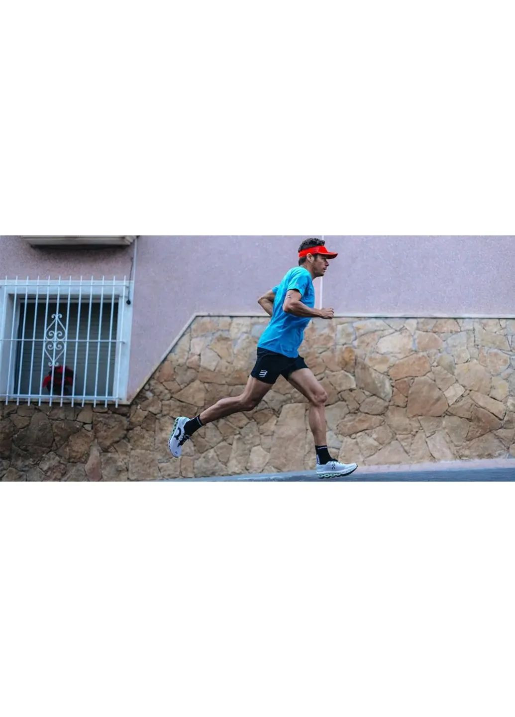 Синя футболка performance ss logo tshirt mns Compressport