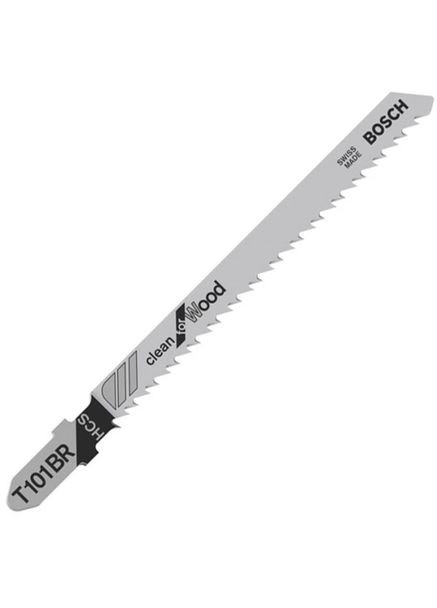 Пилка для лобзика 100мм для дерева толщиной 3-30мм обратный зуб Т101BR [INOTV0D00T101BR000] Bosch (359379586)