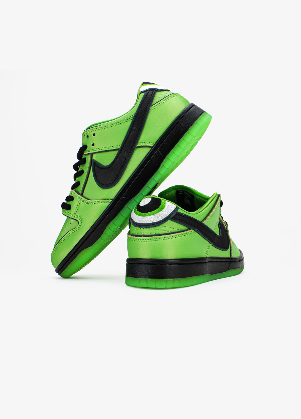 Зелені всесезон кросівки чоловічі nike sb dunk low the powerpuff girls buttercup green | найк сб данк низькі зелені No Brand