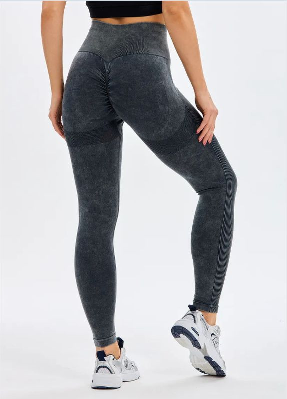 Жіночі спортивні лосини варенка з ефектом пушап на високій посадці утягуючі для йоги та фітнесу No Brand (327243145)