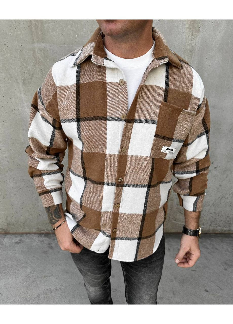 Бежевая кэжуал рубашка Osoblyva