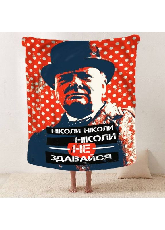 Плед 3D мотивационный "Николи не здавайся" 29825 180х215 см FlexDress (368763534)