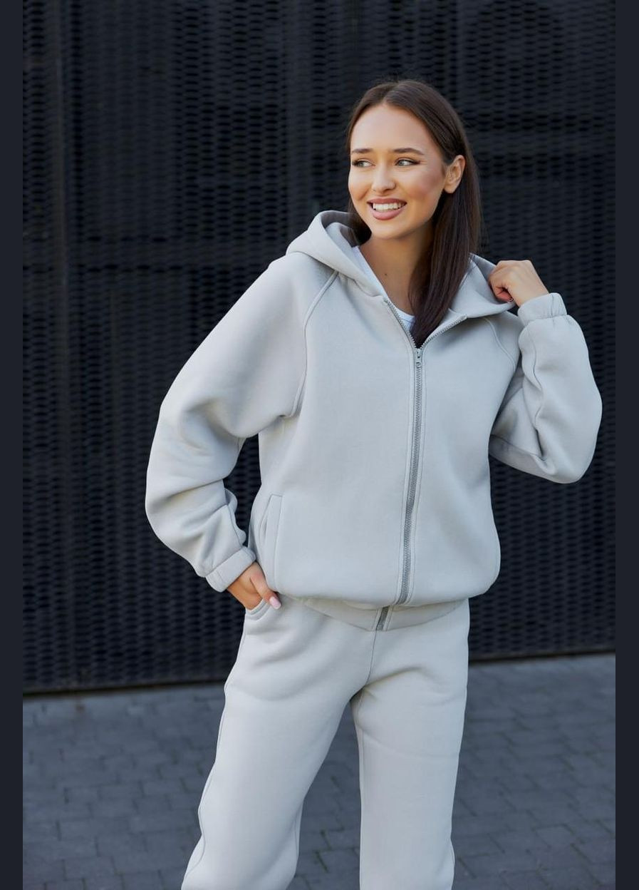Спортивний костюм жіночий з начосом попелястий (М139.4) UMON (361377040)