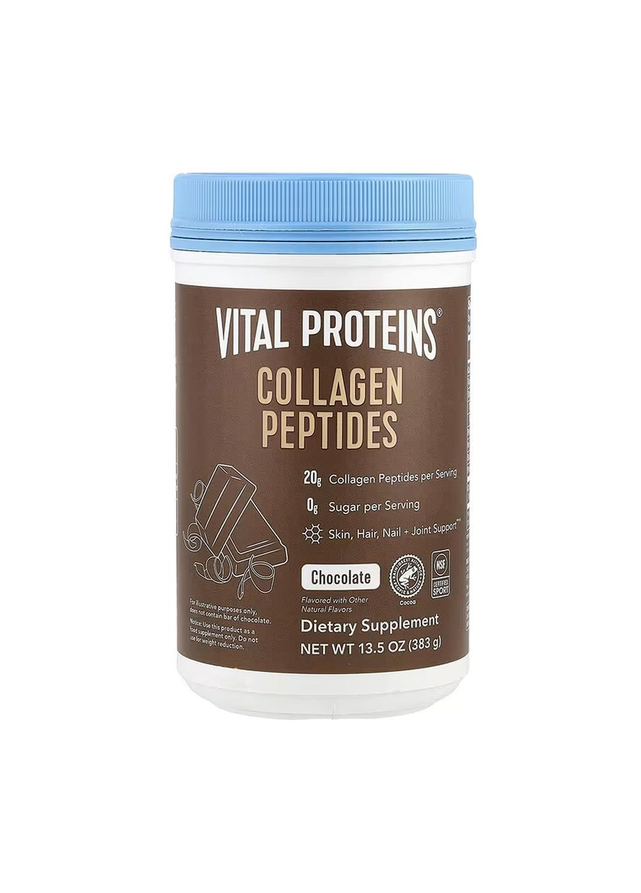 Collagen Peptides - 383g Chocolate (Пошкоджена банка) Vital Proteins (369397736)