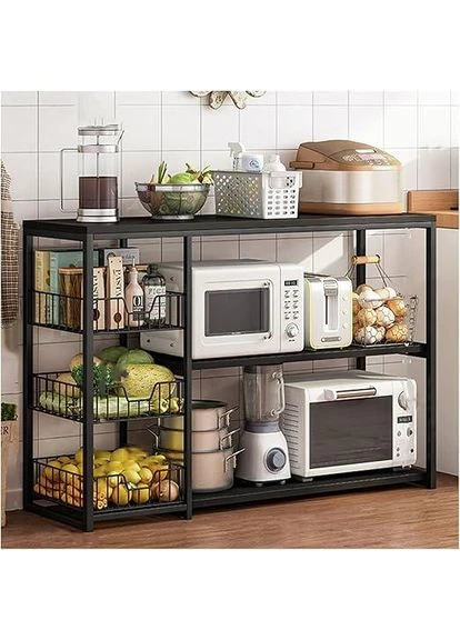 Трехуровневая кухонная полка - органайзер / Полка-стеллаж XS-W56B 100х30х80см Grand (387412460)
