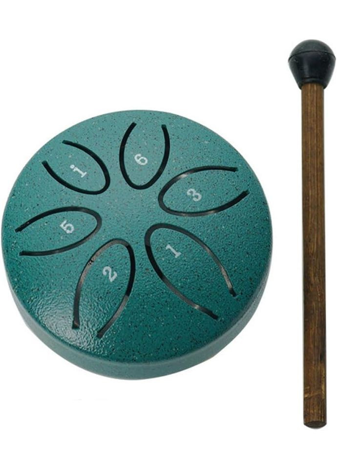 Глюкофон ручной 6 нот, стальной барабан с палочкой – компактный музыкальный инструмент для релаксации 7.6 см. No Brand (365720956)