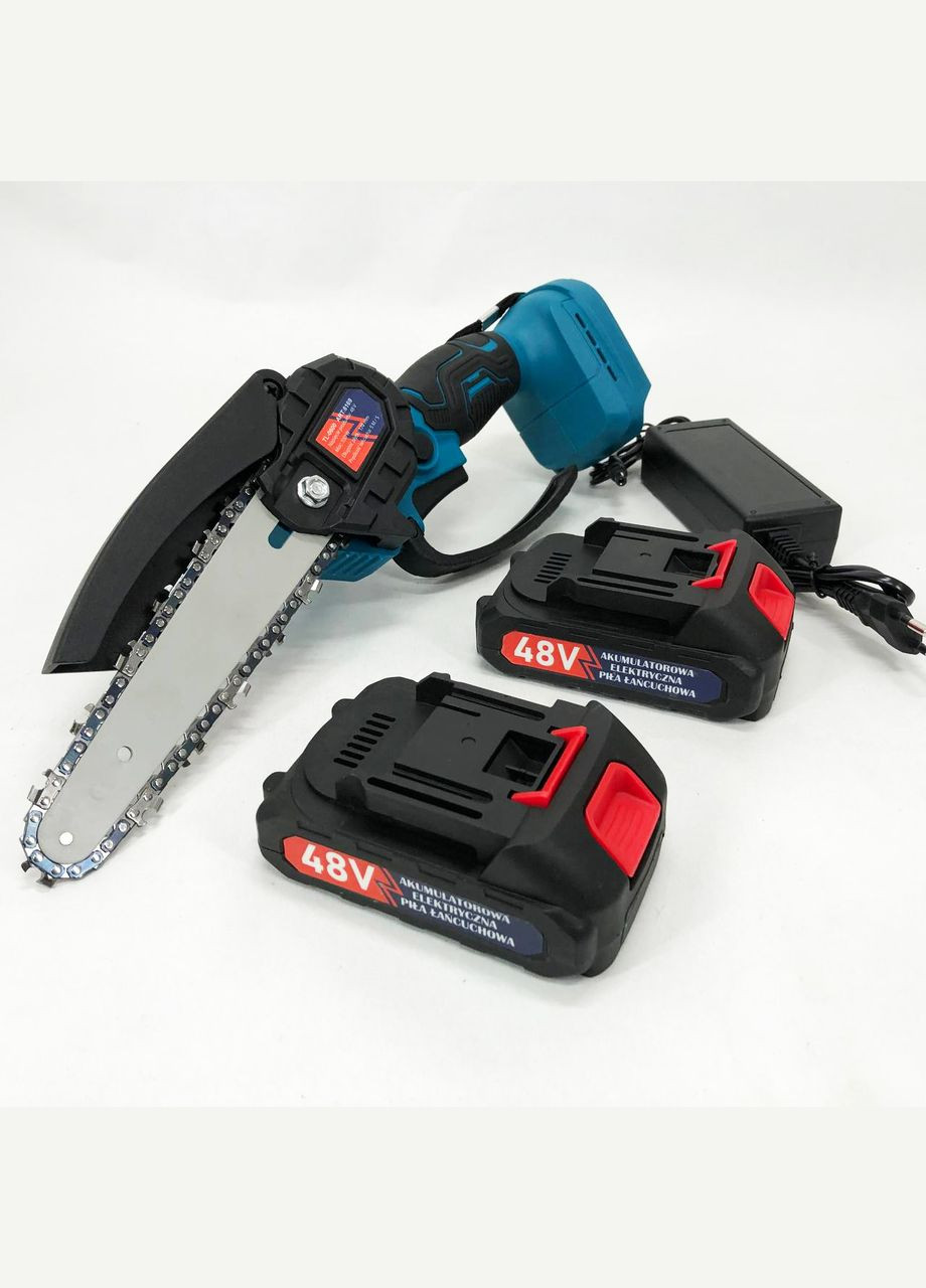 Акумуляторна ланцюгова міні пила 6" (15 см) 24V для обрізання дерев та розпилу дров, по дереву Domotec (364666045)