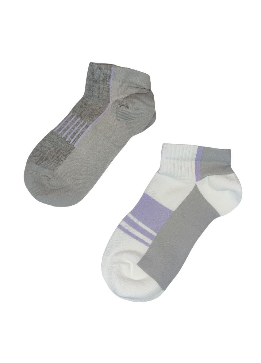 Шкарпетки трикотаж 2 пари для активного спорту для жінки 371802 біло-сірий Crivit (264912662)