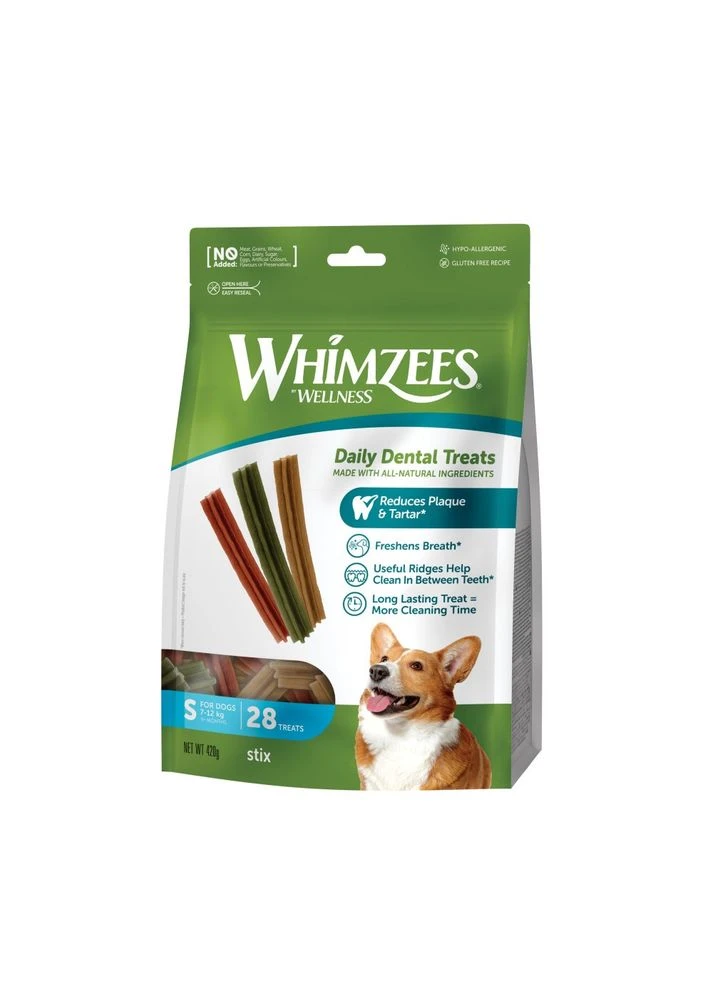 Ласощі Stix для собак у вигляді паличок S 28 шт Whimzees (388398992)