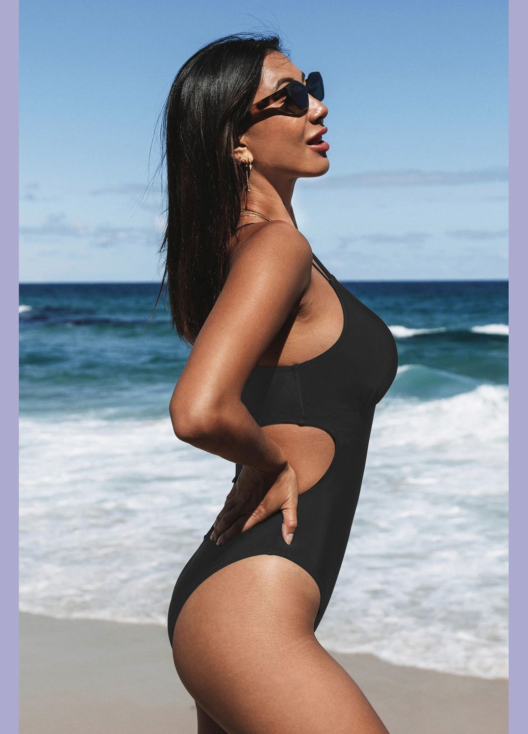 Чорний літній купальник CUPSHE