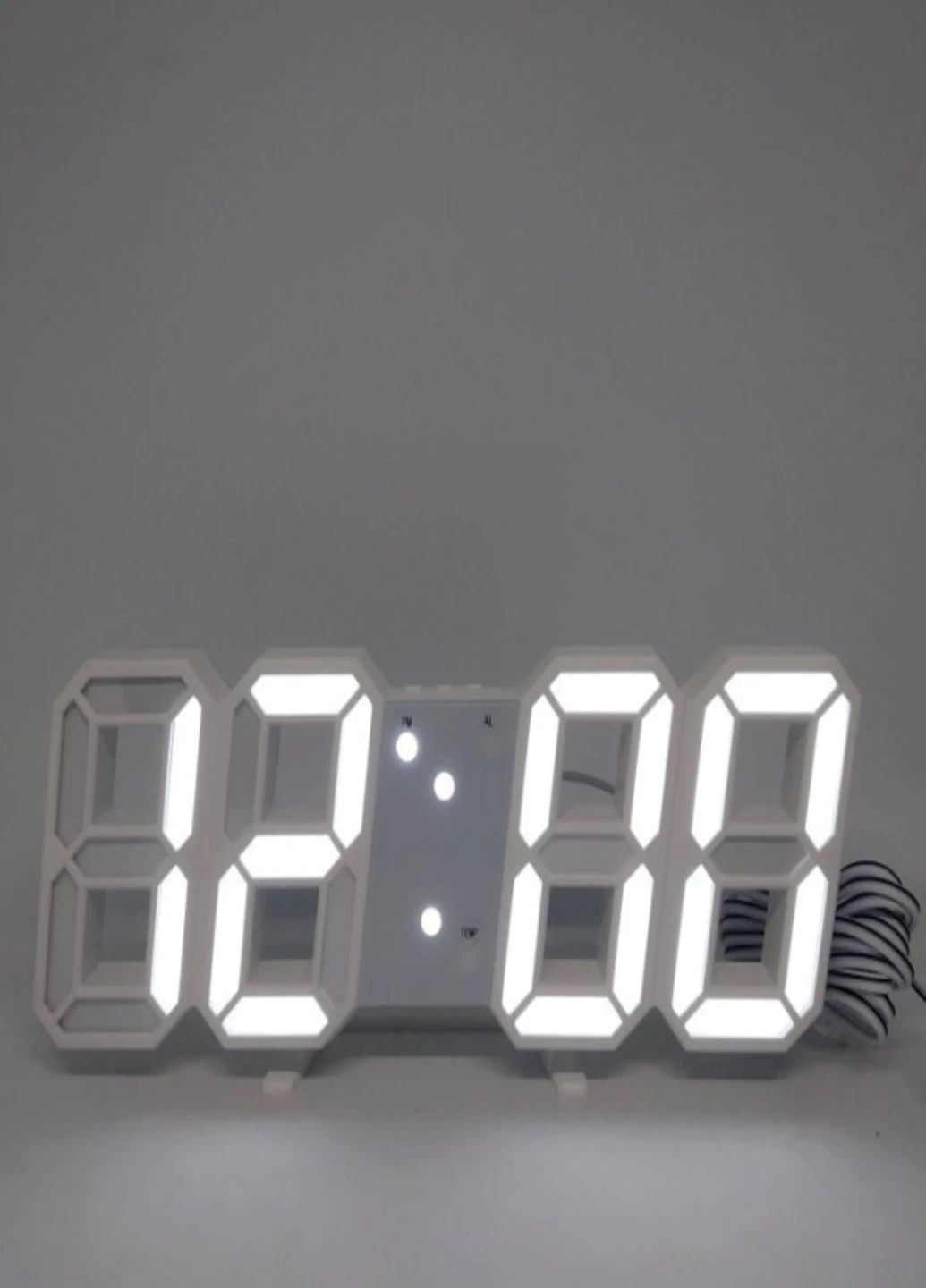 Настольные часы LY 1089 с белой подсветкой, белые. VST (278646417)