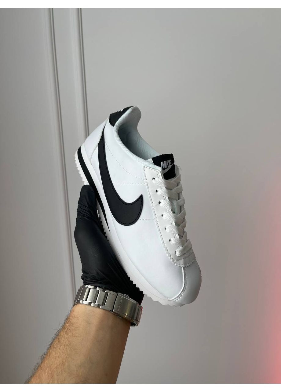 Кросівки жіночі і чоловічі Nike Cortez White Black | Найк Кортез білі No Brand білі демісезони (360755590)