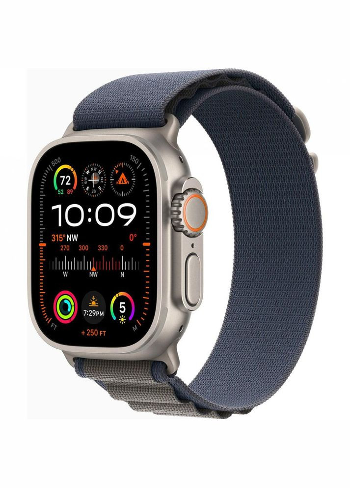 Смартчасы GPS + Cellular 49mm Titanium Case with Blue Alpine Loop - Small (MREK3/MRFA3) Apple Watch Ultra 2 (315602856)