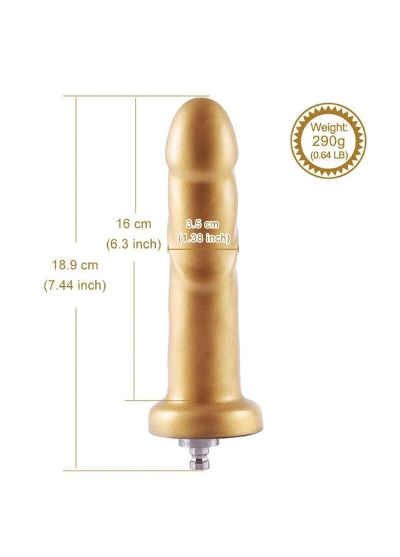 Золотой фаллоимитатор 6.8″ Golden Silicone Dildo, система KlicLok Hismith (297587892)