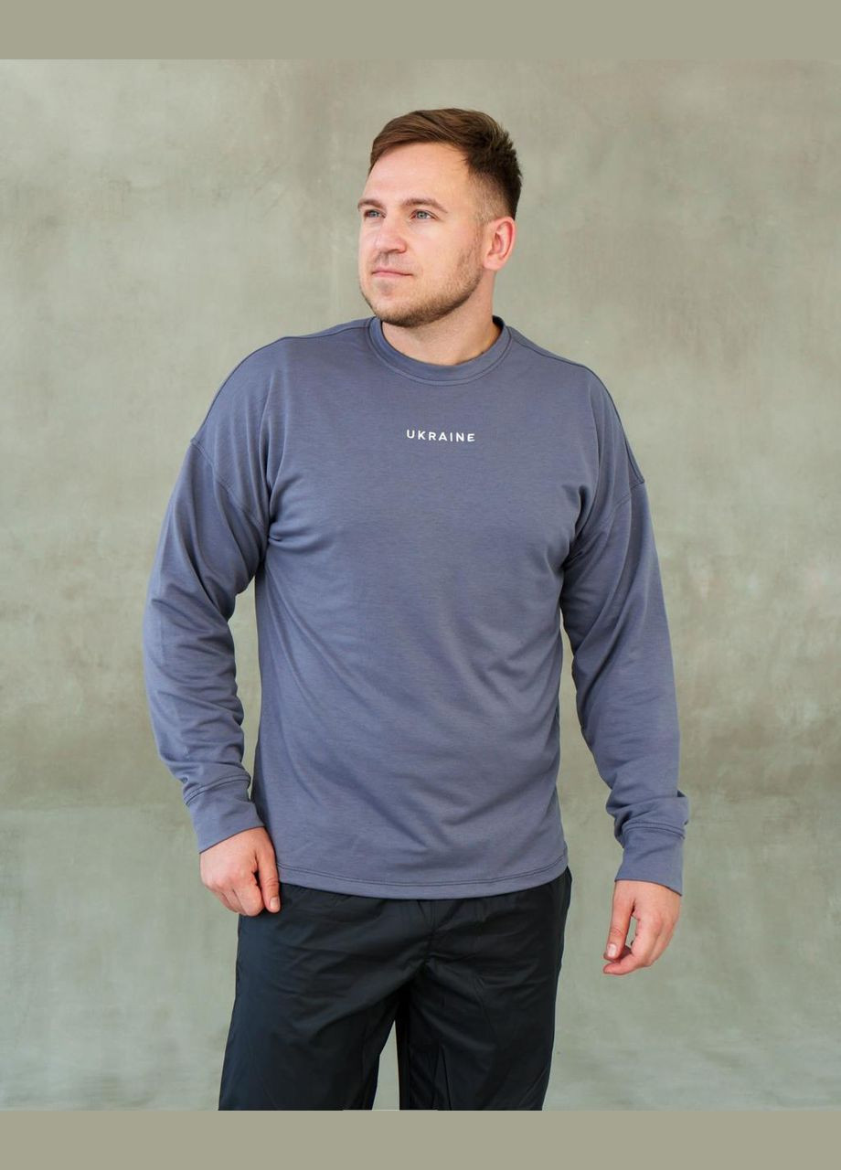 Графітовий світшот з вишивкою ukraine Vakko однотонний (315438496)