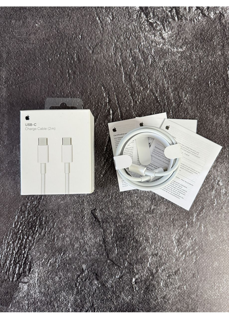 Кабель USB-C to USB-C 2m Type-C для MacBook/iPad/iPhone/Кабель для Зарядки Гарантия No Brand (370269470)