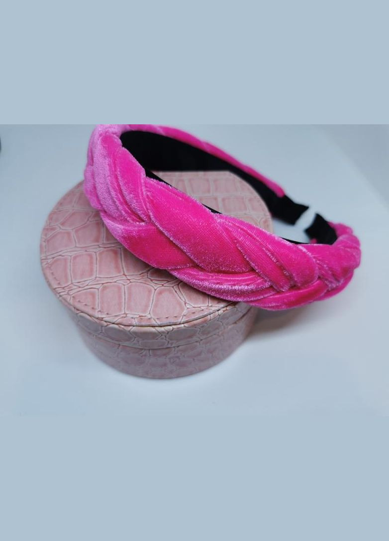 Бархатный Женский обруч коса ободок для волос Oxa розовый Hand Made (330619067)