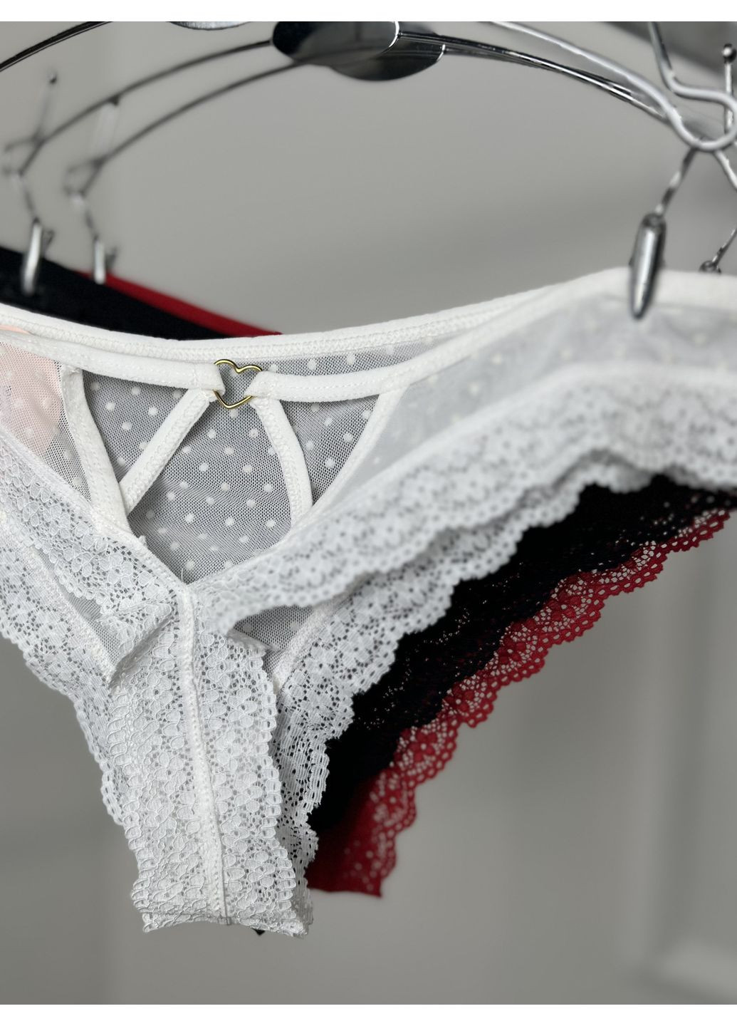 Стринги преміальної якості з бантиком і сердечком - Чорний Vanilya Secret (365267964)