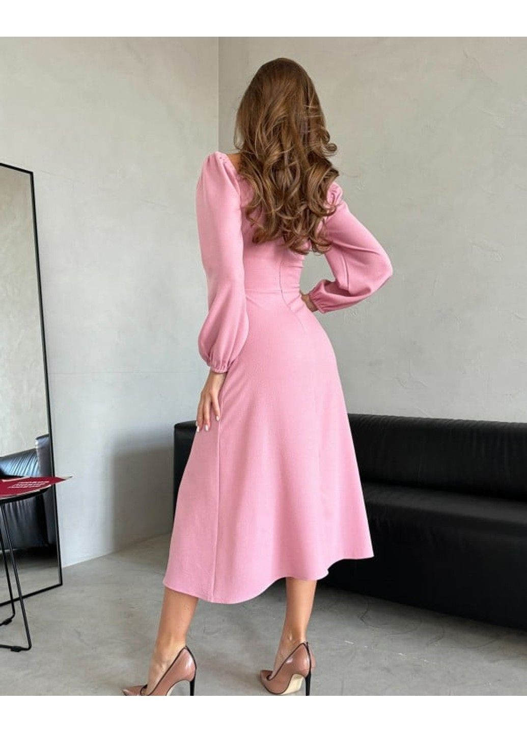 Розовое повседневный платье 14447 xl розовый ISSA PLUS
