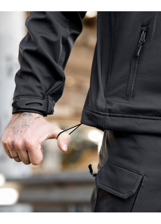 Тактична чоловіча демісезонна куртка темно сіра No Brand (362419382)