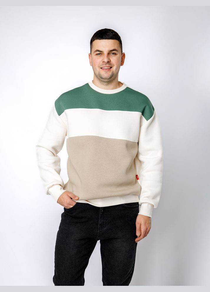 Белый мужской свитшот цвет белый цб-00233110 Retro Club (305696637)