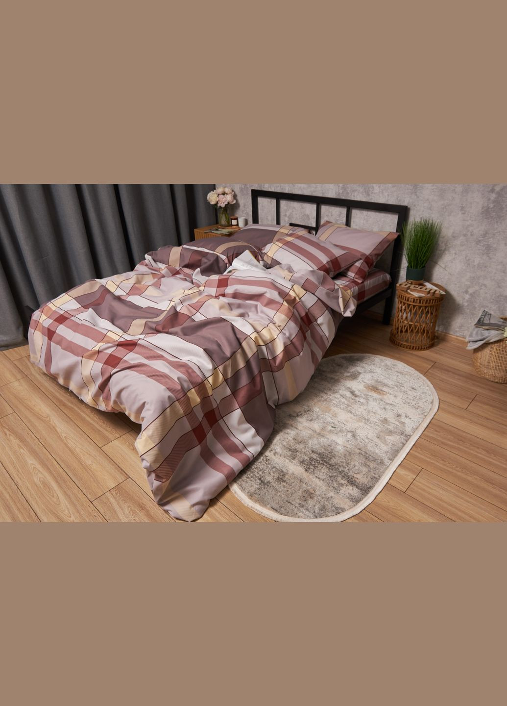 Комплект постільної білизни Микросатин Premium «» євро 200х220 наволочки 2х50х70 (MS-820005226) Moon&Star Moon Rock (296909888)