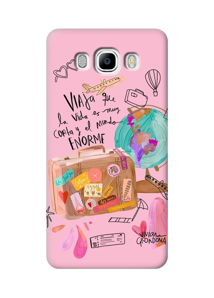 Матовый чехол на Samsung Galaxy J7(2016) J710:: Настроение путешествовать (принт 329) Creative (360700654)