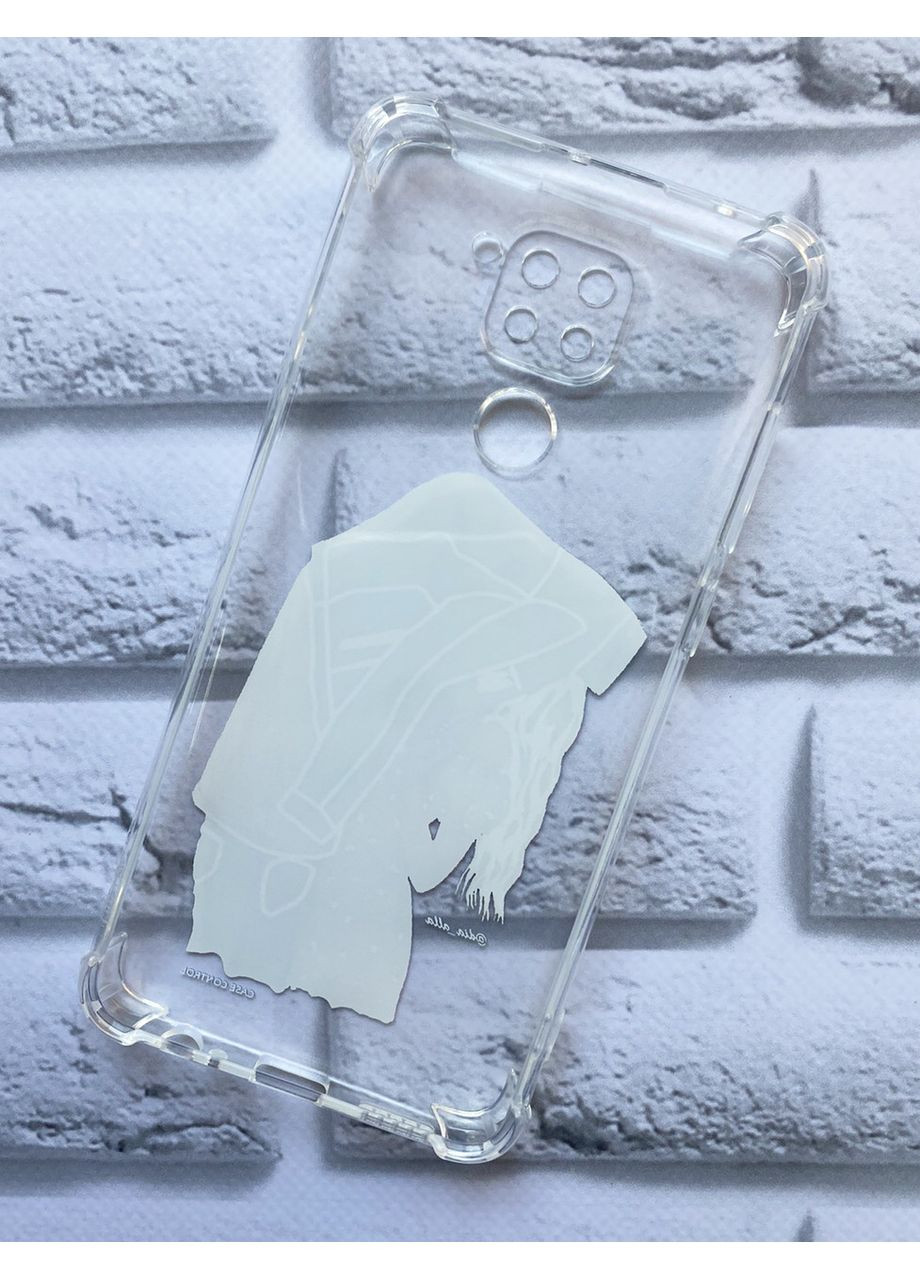 Чехол с утолщенными углами на Xiaomi Redmi Note 9 рельефный дизайн Поцелуй принт 33 Creative (359489877)