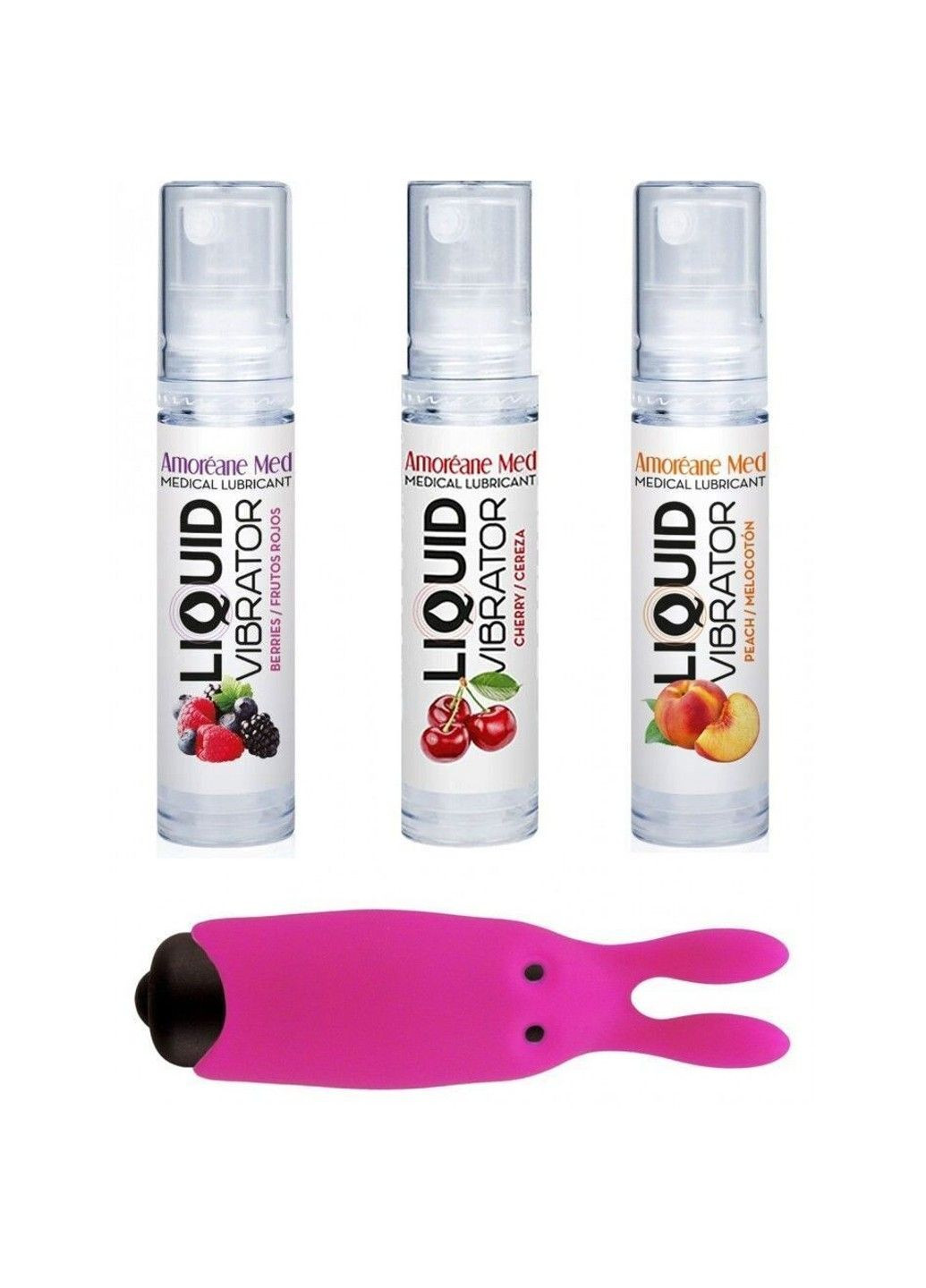 3 змазки Amoreane Med (3х10мл) і віброкуля Pink Adrien Lastic (317256497)