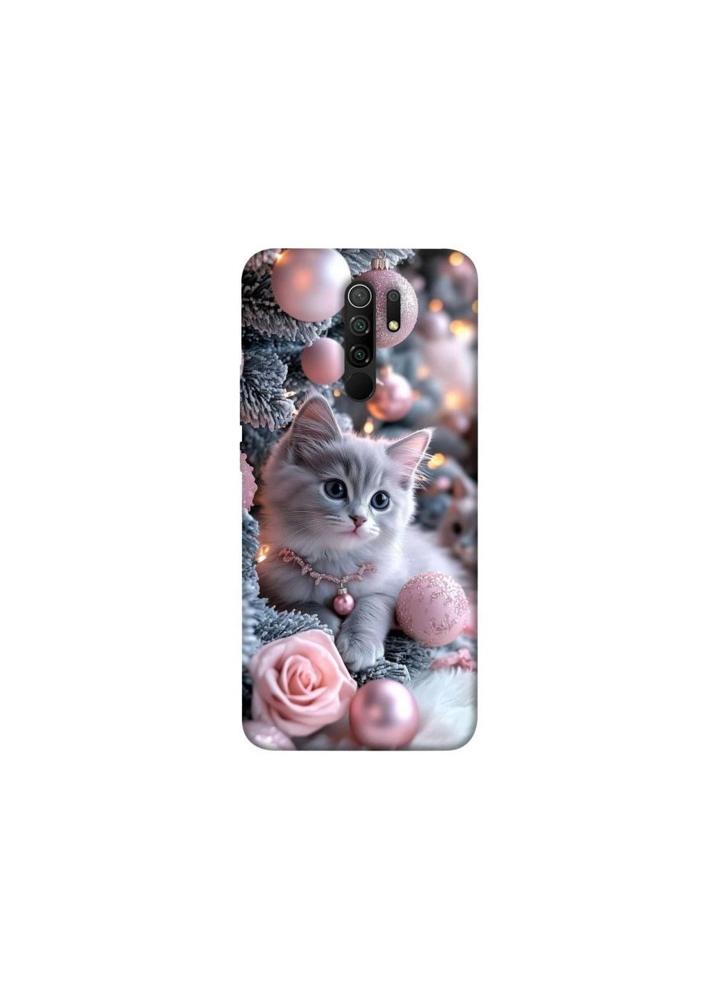Чехол на Xiaomi Redmi 9 Christmas Kitty Frontalka (375895925)