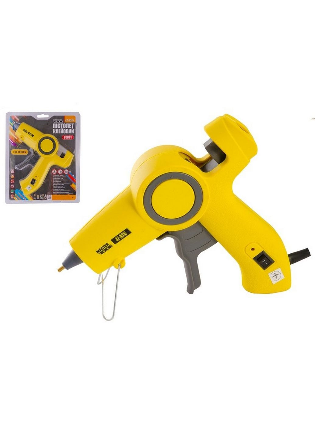 Клейовий пістолет Крапля-Стоп Ø 11,2, мм 200Вт/220В/50Гц, 10 г/хв, 2 t-режиму LED-індикатор Master Tool (288185085)