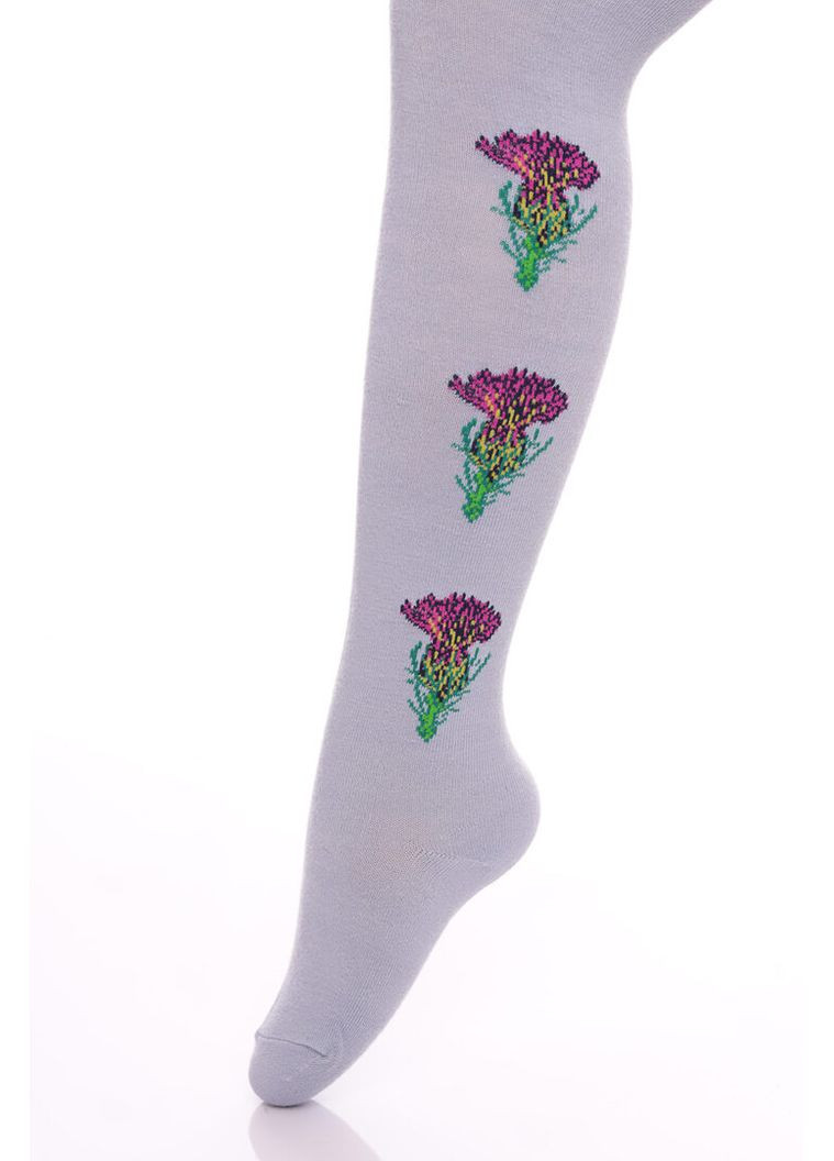 Колготы для девочки х/б голубые с цветком 116 см (50236) BABYKROHA (315720986)