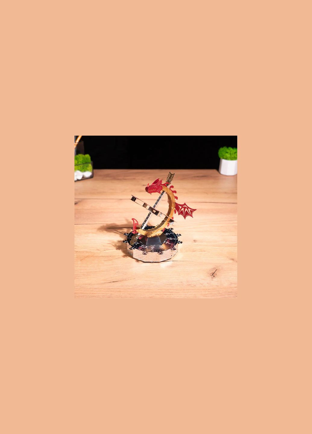 Настільний годинник конструктор із драконом Sun Chaser Dragon Stand Clock Metal-Time MT025 Metal Time (278652254)
