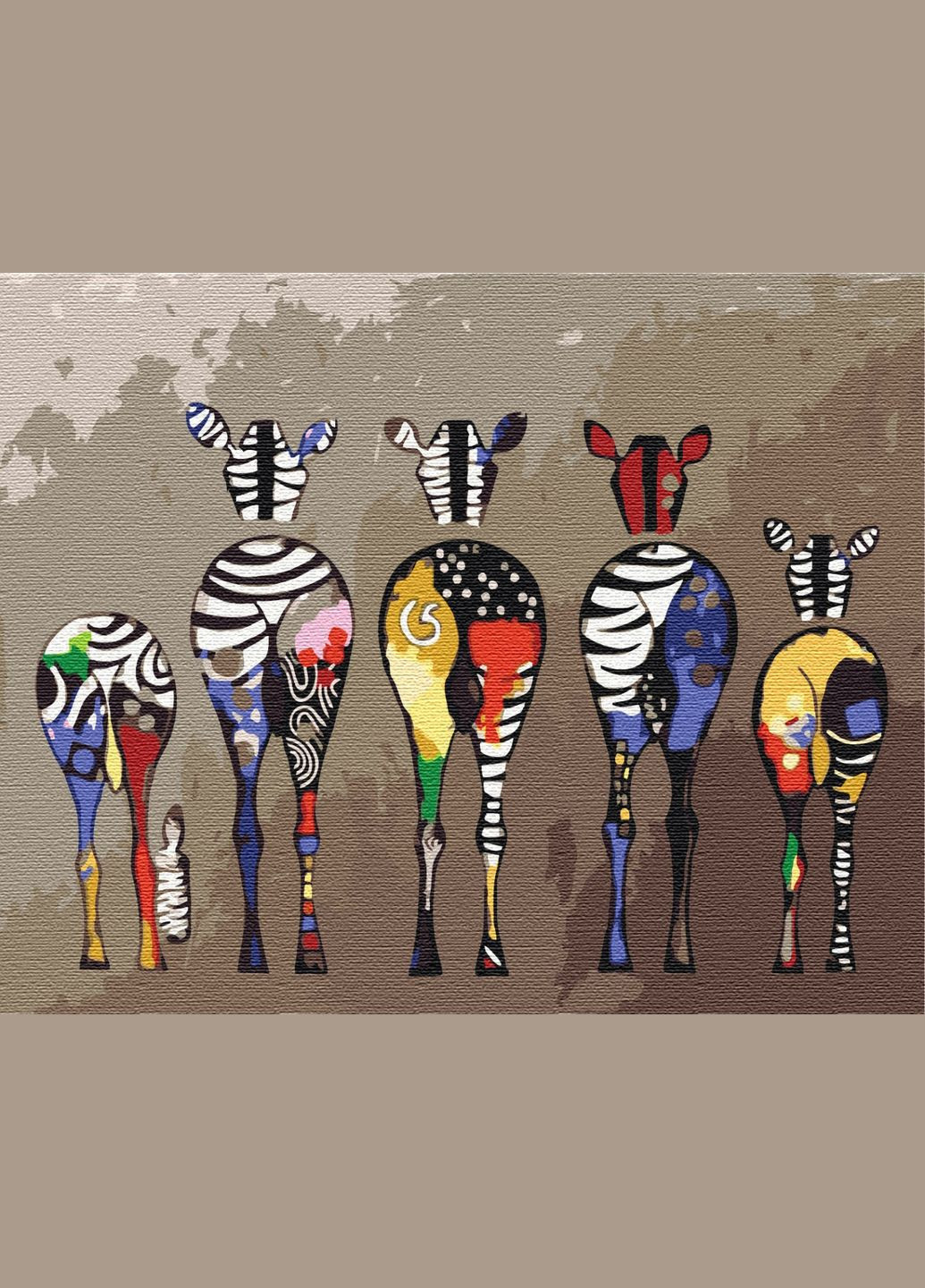 Картина за номерами "В кольорову смужку" 40х50 см Brushme (363986042)