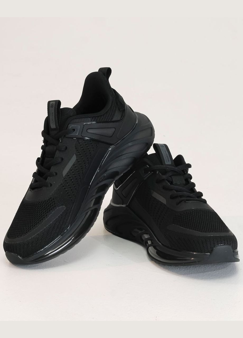 Черные кроссовки мужские черные текстиль Baas