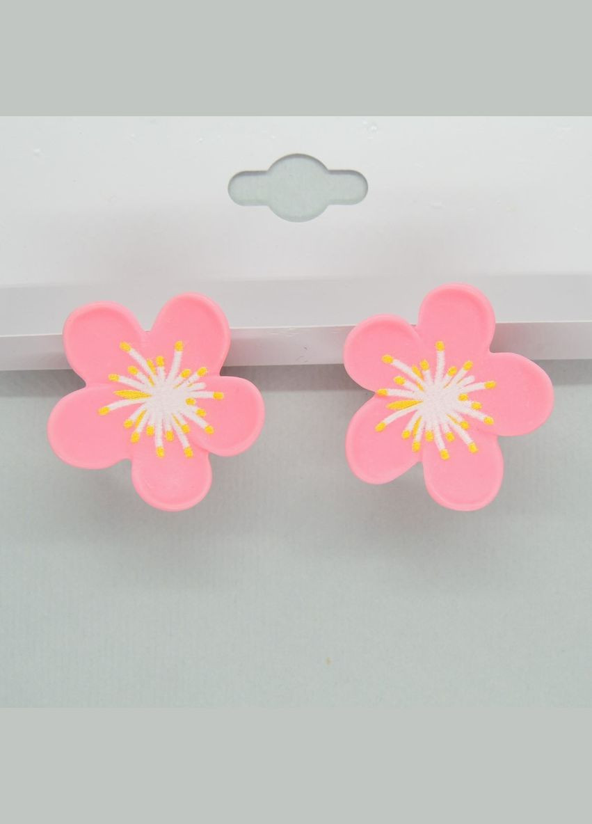 Сережки кліпси для вух без пробивання вуха "Квіткове Натхнення" квітка сакури Liresmina Jewelry (289717537)