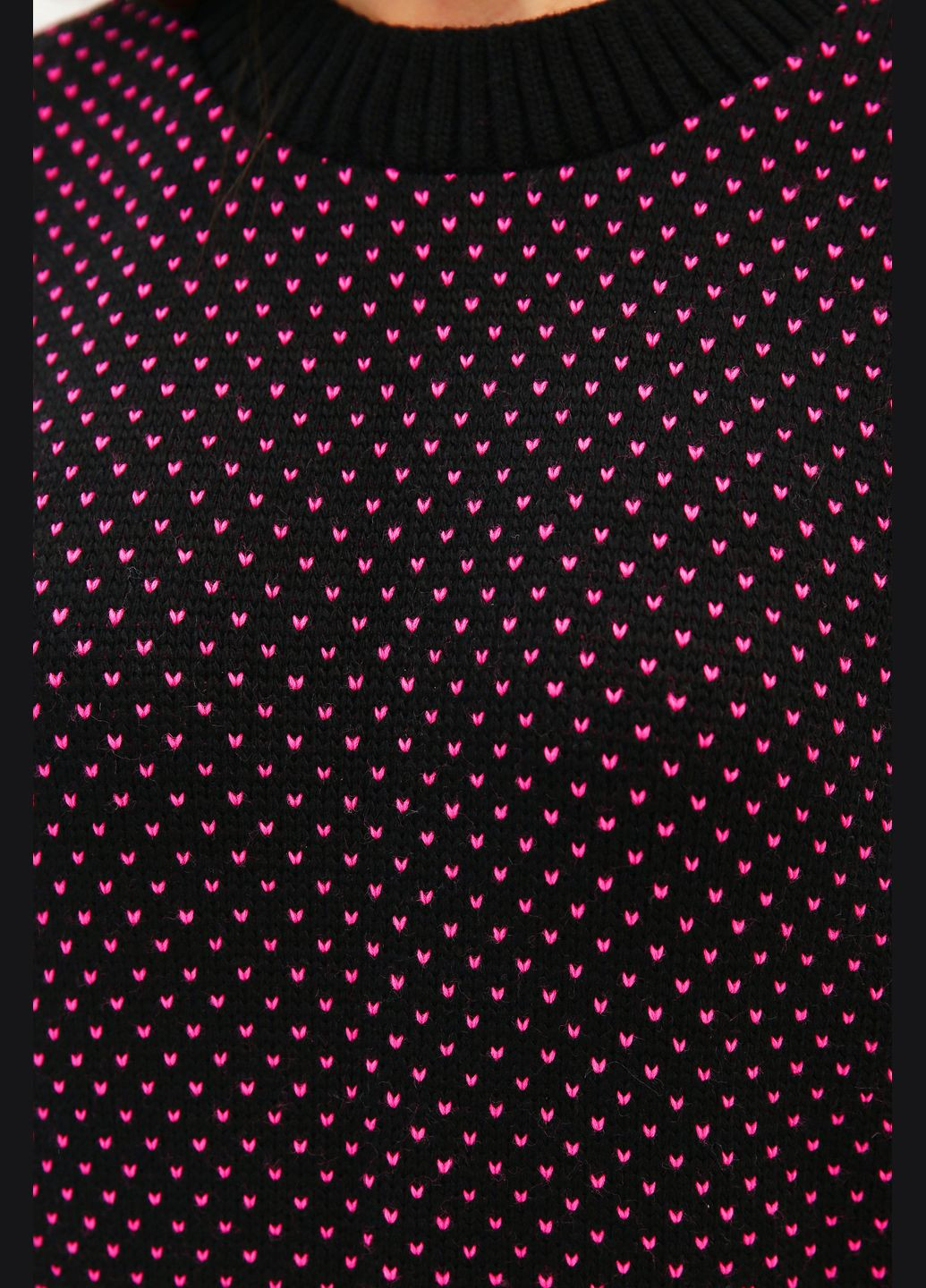 Чорний зимовий в'язаний жіночий светер вільного крою (-sviter-229) MarSe