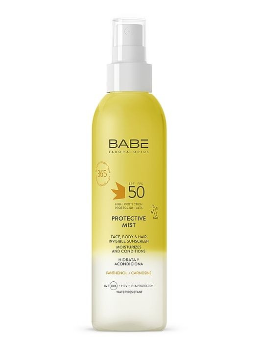 Сонцезахисний невидимий спрей-міст для обличчя, тіла та волосся з SPF 50 Protective Mist 150ml (1459909-29060710) Babe Laboratorios (368603221)